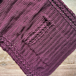 Cable Pocket Shawl Crochet Pattern