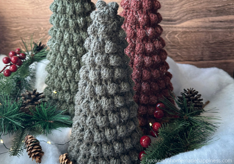 Bobble Christmas Trees Crochet Pattern