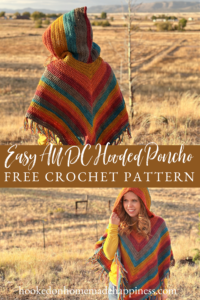 Easy All DC Hooded Poncho Crochet Pattern