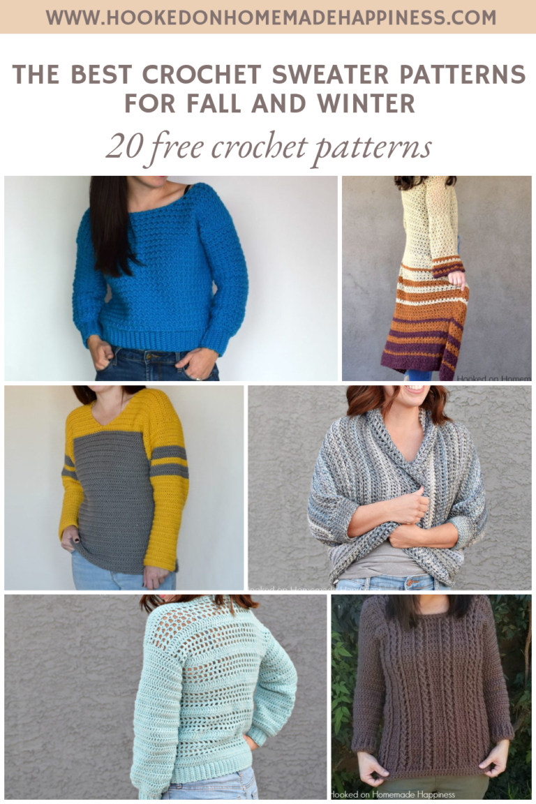 The Best Fall and Winter Crochet Sweater Patterns Round Up - Hooked on ...
