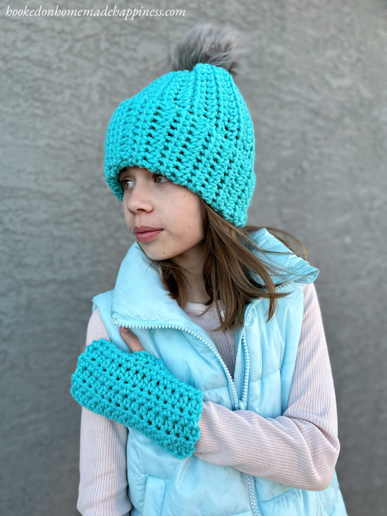 These Easy All HDC beanie Crochet Pattern is made from a simple rectangle and take less than 2 hours to make! They are perfect for a gift or stocking stuffer.