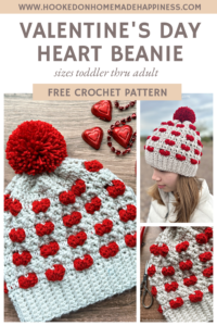 Valentine's Day Heart Beanie Crochet Pattern