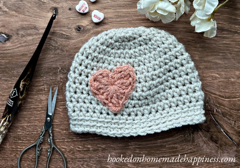 Valentine’s Day Baby Beanie Crochet Pattern