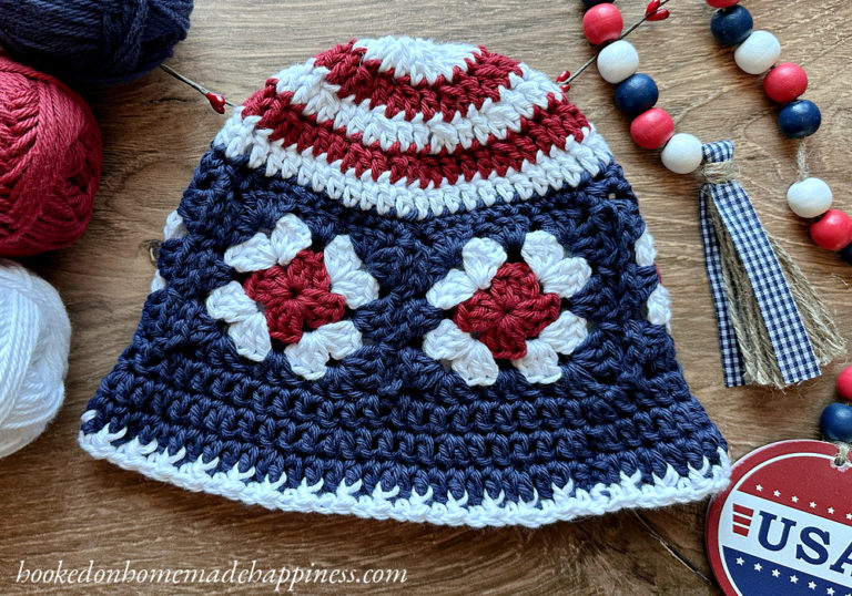 Patriotic Bucket Hat Crochet Pattern