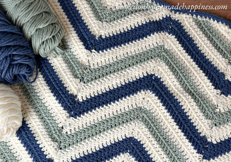 Chevron Striped Baby Blanket Crochet Pattern