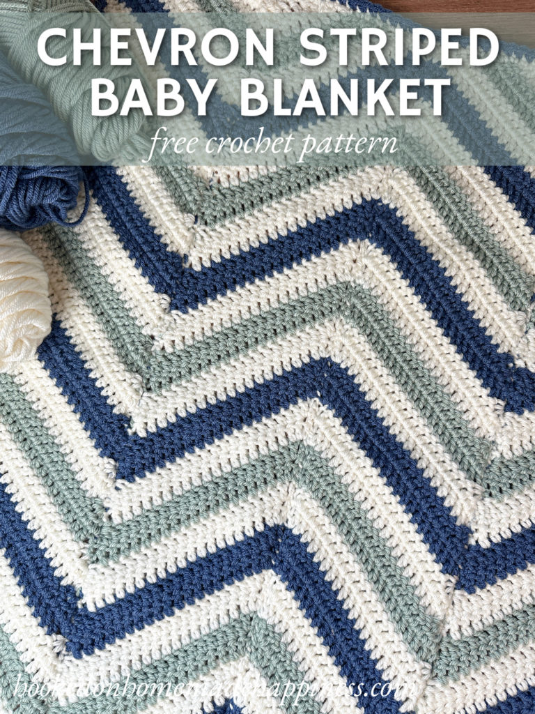 Chevron Striped Baby Blanket Crochet Pattern