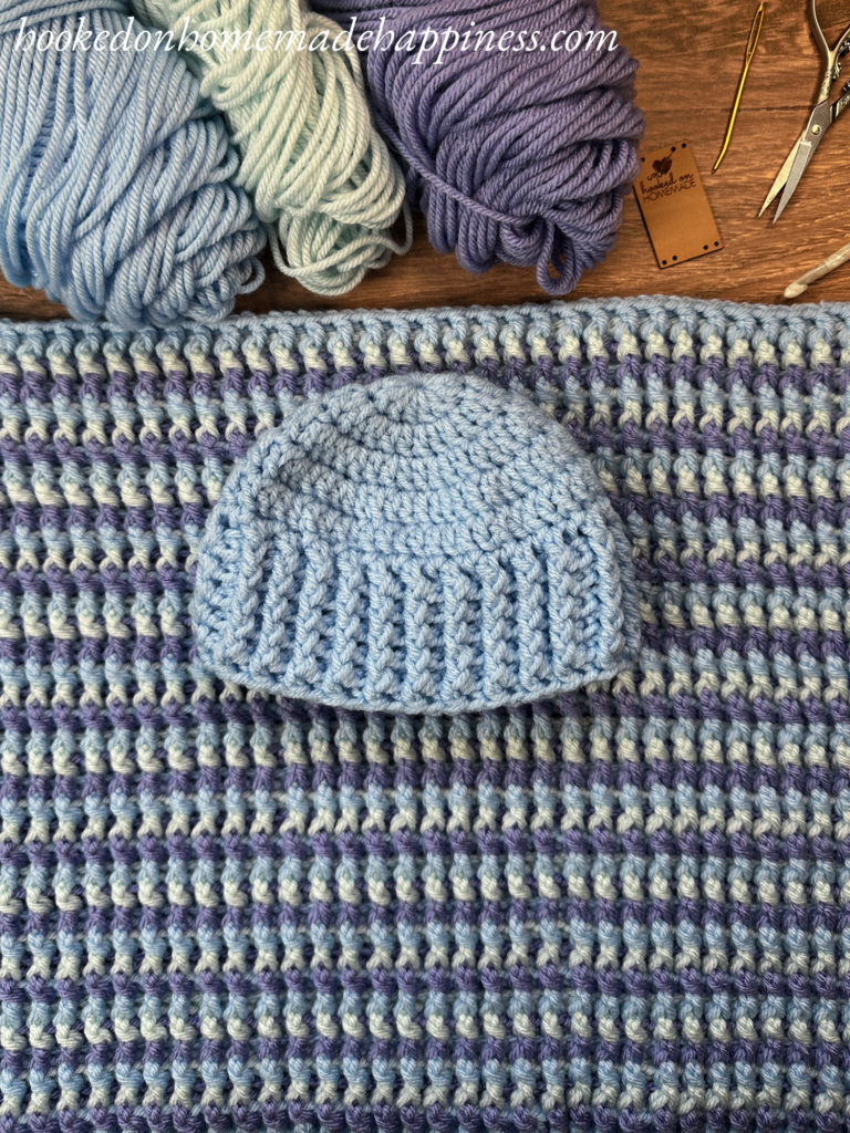 Ribbed Baby Blanket Crochet Pattern