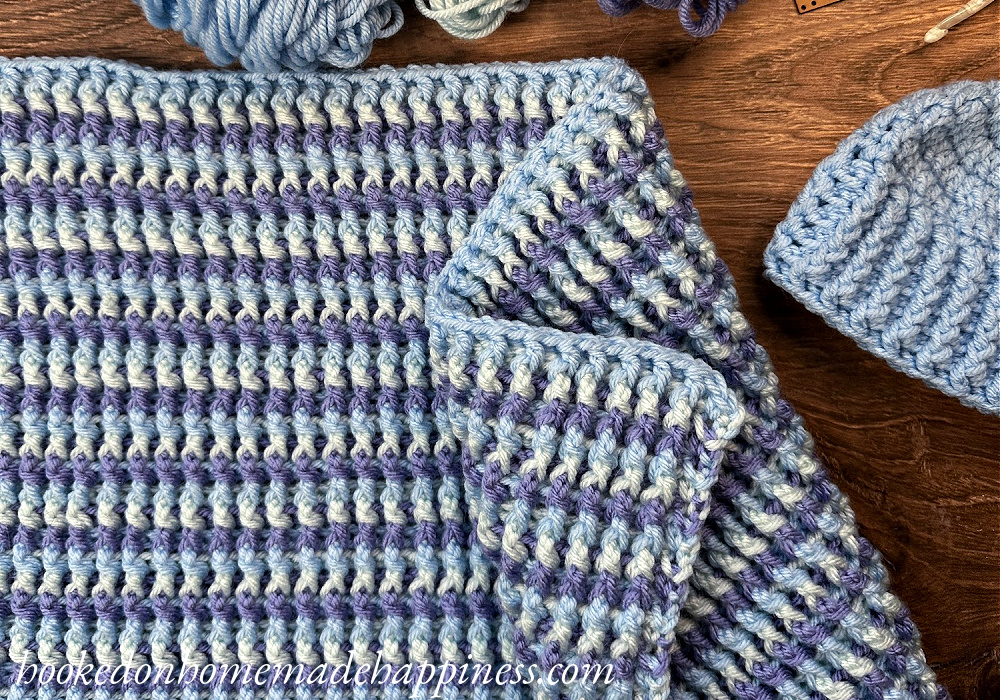 Ribbed Baby Blanket Crochet Pattern
