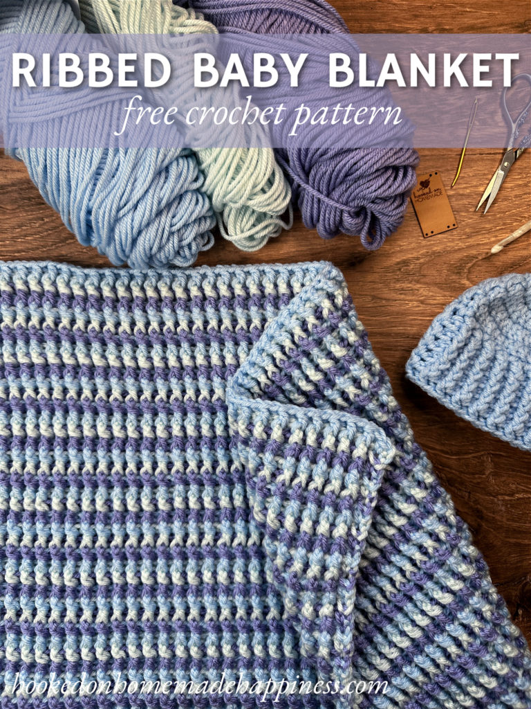 Ribbed Baby Blanket Crochet Pattern