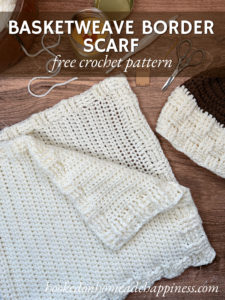 Basketweave Border Scarf Crochet Pattern