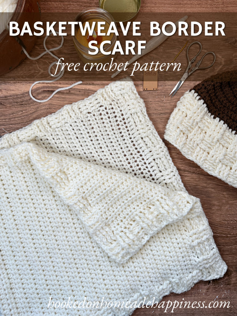Basketweave Border Scarf Crochet Pattern