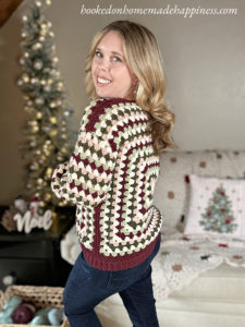 Christmas Granny Square Sweater Crochet Pattern