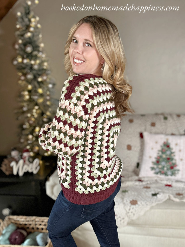 Christmas Granny Square Sweater Crochet Pattern