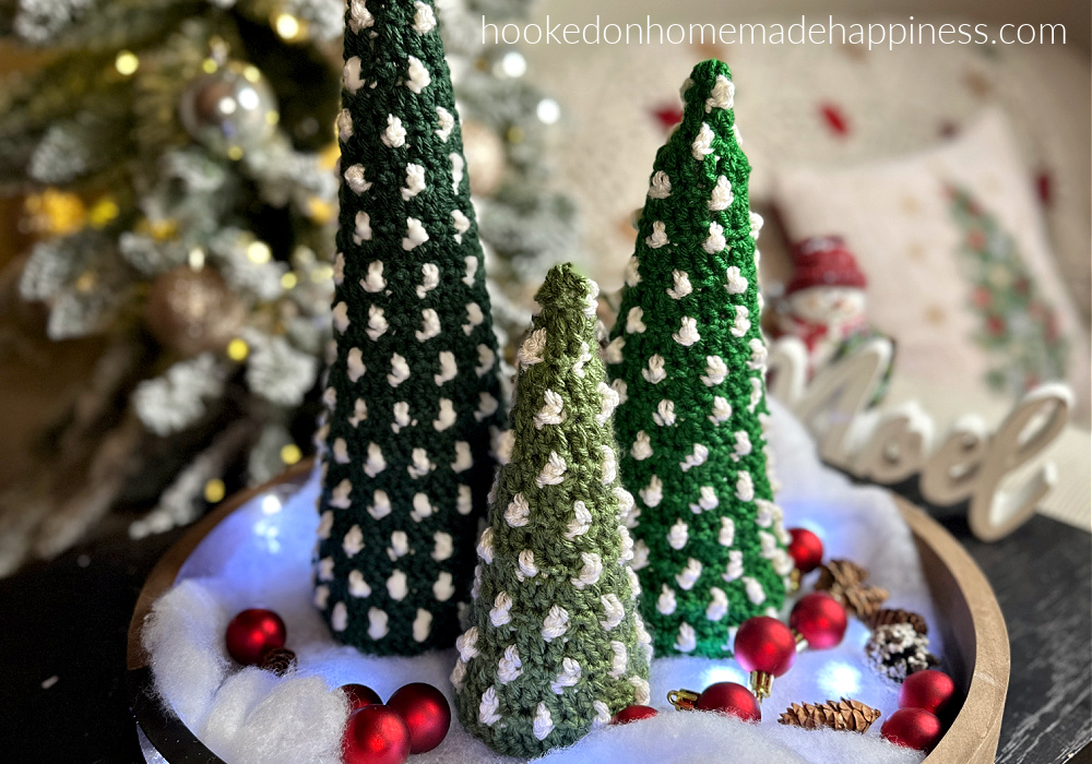 Flocked Christmas Tree Crochet Pattern