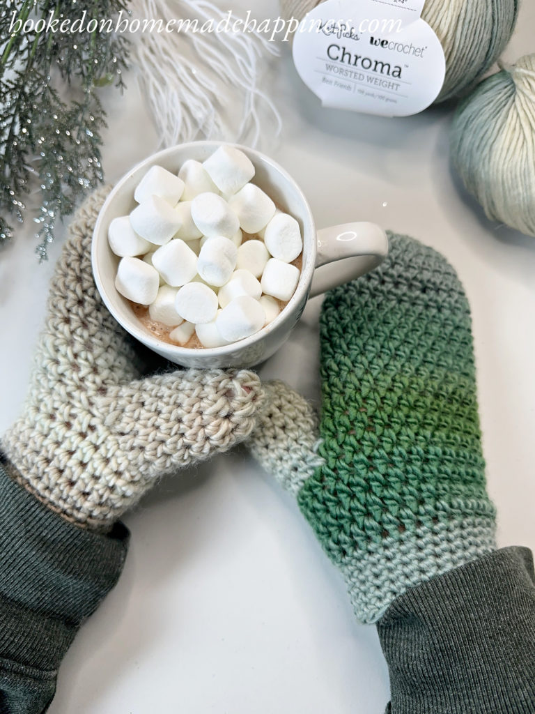 Easy Beginner Mittens Crochet Pattern