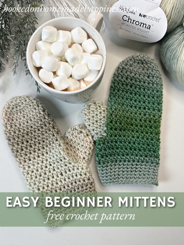 Easy Beginner Mittens Crochet Pattern