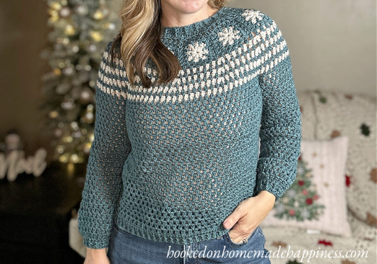Winter Snowflake Sweater Crochet Pattern