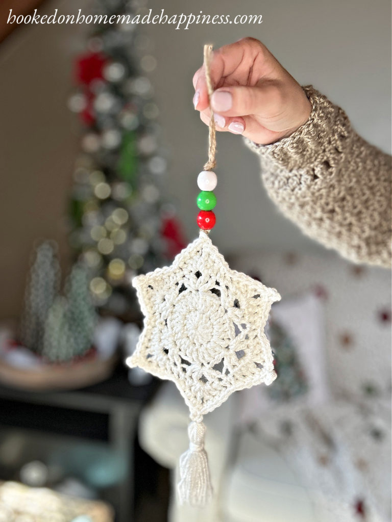 Snowflake Christmas Ornament Crochet Pattern
