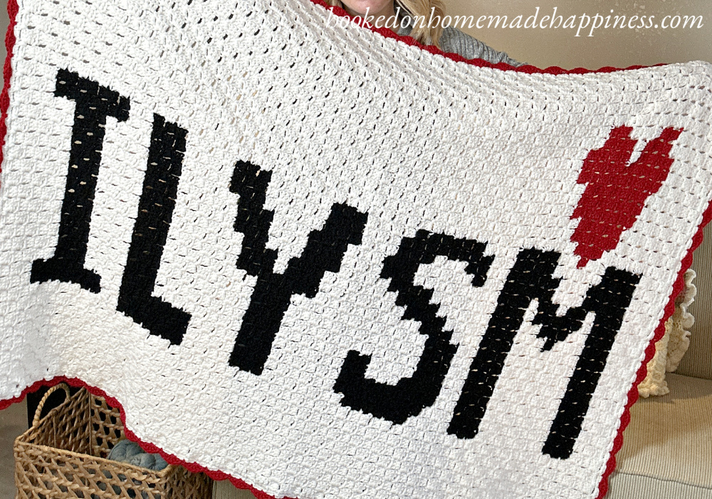 ILYSM Valentine’s Day Corner to Corner Blanket Graph