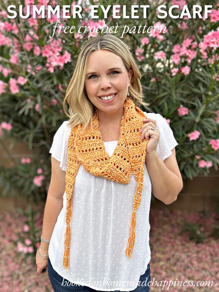 Summer Eyelet Scarf Crochet Pattern