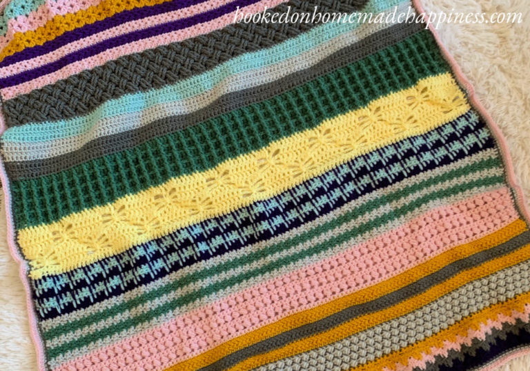 Stitch Sampler Scrapghan Blanket Crochet Pattern