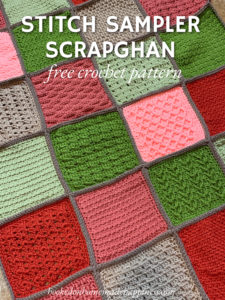 Stitch Sampler Scrapghan Blanket Crochet Pattern