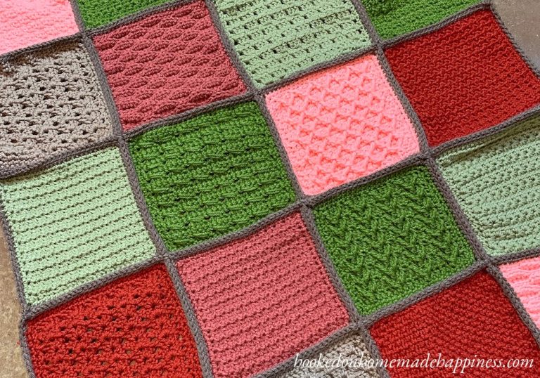 Stitch Sampler Scrapghan Blanket Crochet Pattern