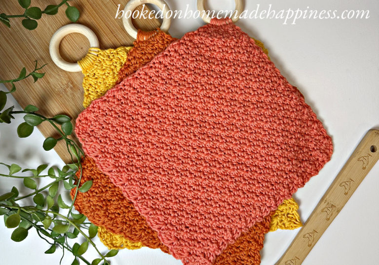 Easy Lemon Peel Dishcloth Crochet Pattern