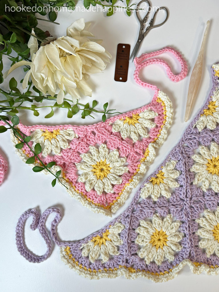 Daisy Hair Bandana Crochet Pattern