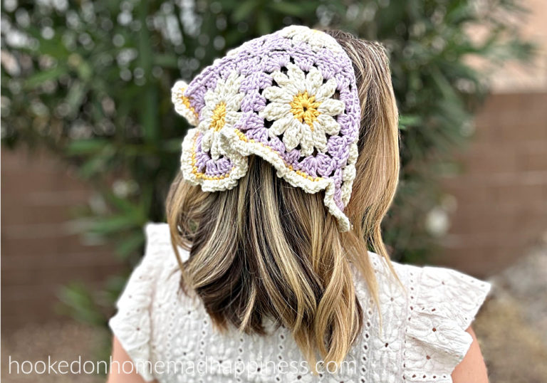 Daisy Hair Bandana Crochet Pattern