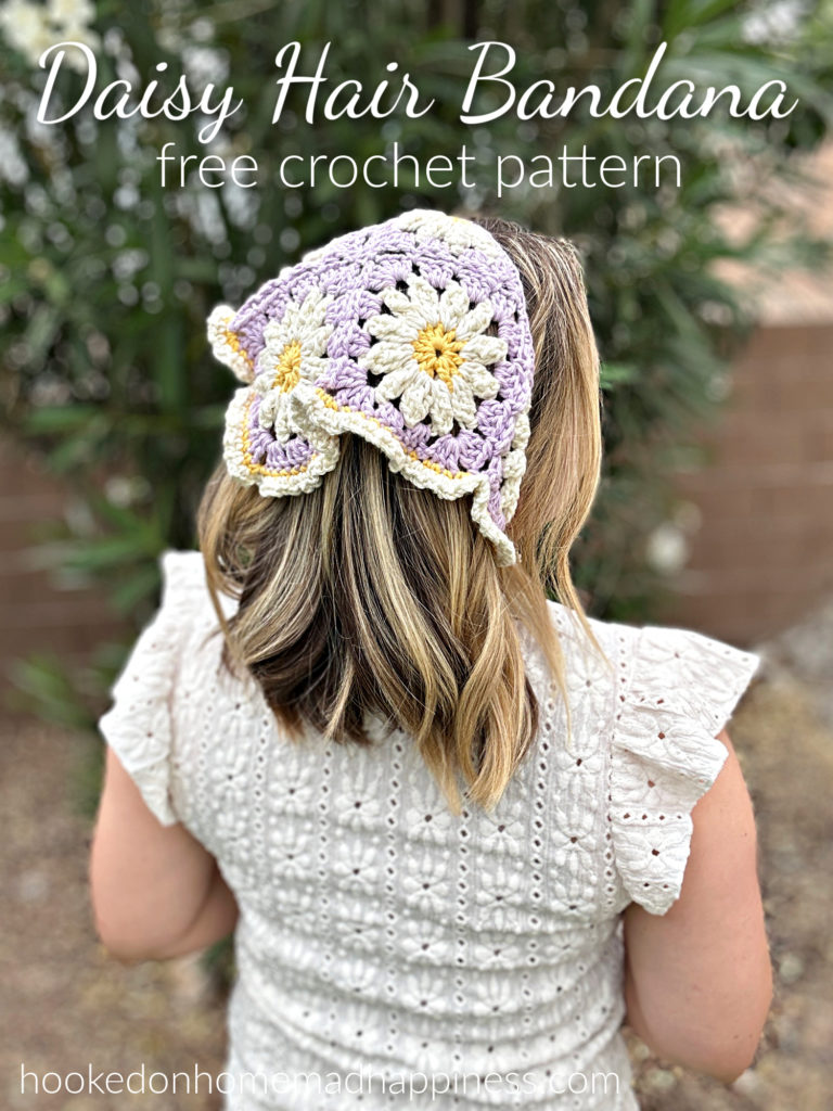 Daisy Hair Bandana Crochet Pattern
