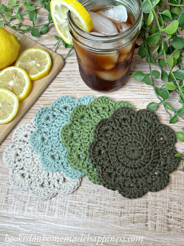 Easy Flower Coaster Crochet Pattern