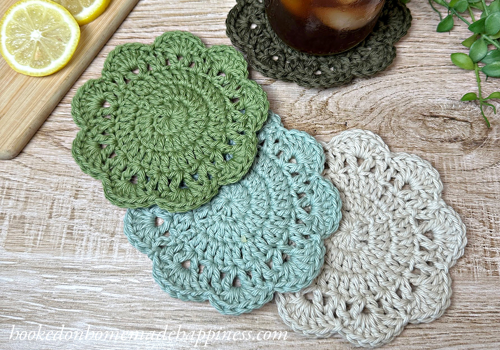 Easy Flower Coaster Crochet Pattern